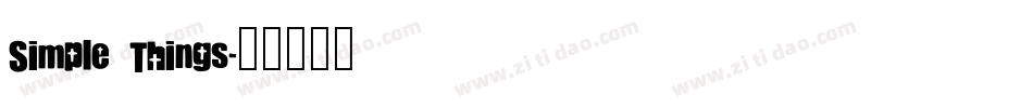 Simple Things字体转换